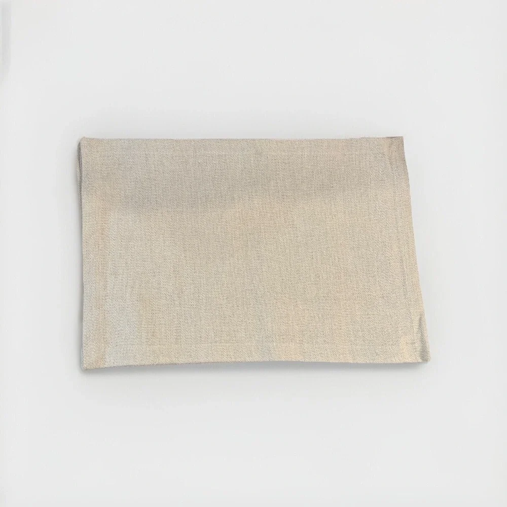 Solino Home Ivory Shimmer Rectangular Cotton Bland Placemats Set Of 4‎ NWOT
